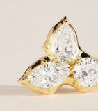 Jade Trau yellow gold diamond Poppy Cluster stud earrings - British product