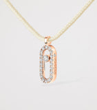 Messika pink gold pavé necklace 0.09ct - British product