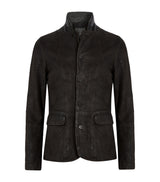 Harrods AllSaints Leather Survey Blazer - Distressed Leather Outer- Buy online at McGrocer