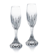 Harrods Baccarat Set of 2 Massena Champagne Flutes- Buy online at McGrocer