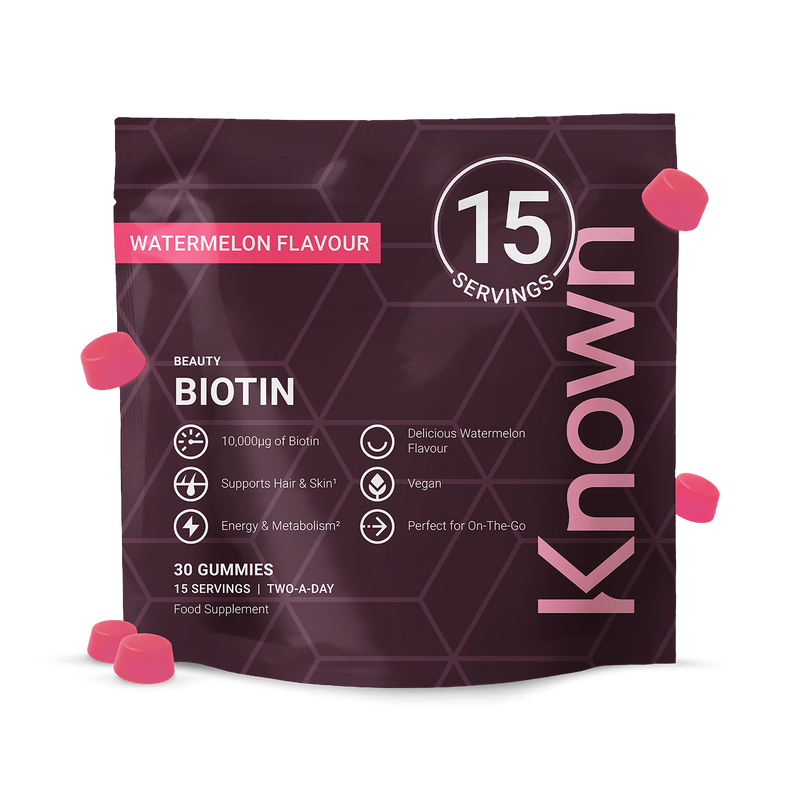 Known Nutrition biotin gummies watermelon flavour 30 count - British product