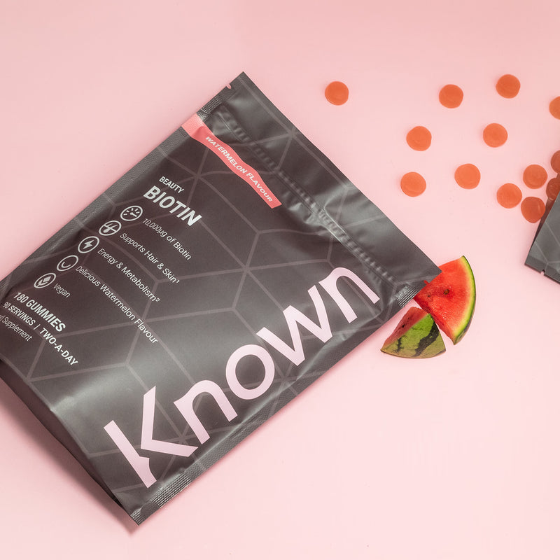 Known Nutrition biotin gummies watermelon flavour 30 count - British product