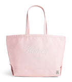 Harrods medium cotton tote bag with embroidered logo, UK version