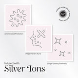 Silver Cloud white satin sleep mask with silver ion infusion (British brand)