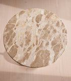 Soho Home marble Fleet side table with brass stem (British brand)