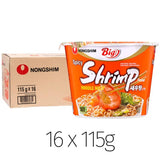 Nongshim Big Bowl spicy shrimp instant noodles 16 pack, UK version