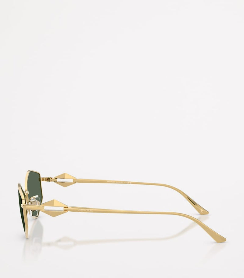 Jimmy Choo Wire Hexagonal Zoey sunglasses, imported from the UK