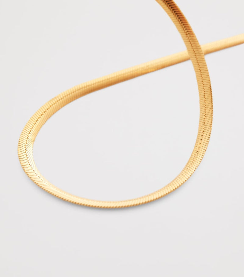 Monica Vinader gold vermeil snake chain necklace (British brand)