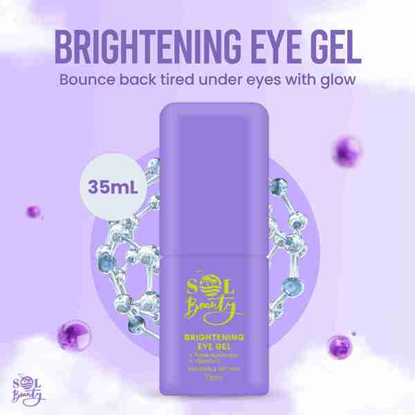 Sol Beauty brightening eye gel with vitamin C 35ml, imported from the UK