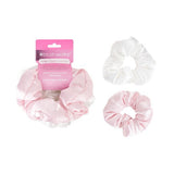 Superdrug Brushworks Large Cloud Scrunchies Pink & White 2 Pack- Buy online at McGrocer