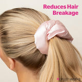 Brushworks large cloud hair scrunchies pink and white 2 pack, imported from the UK