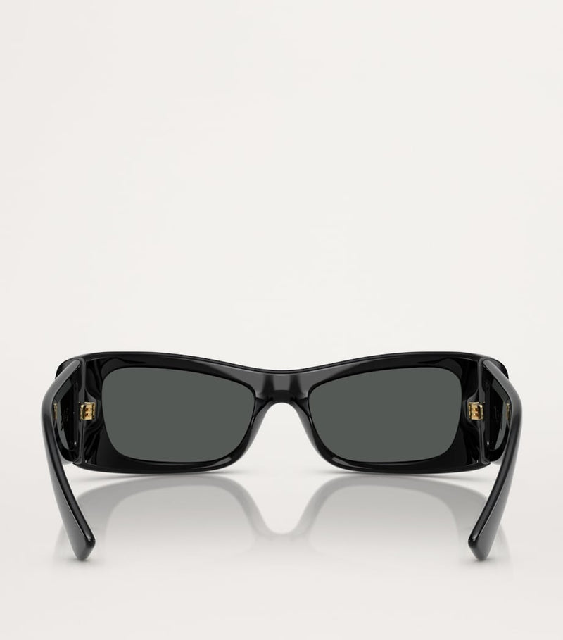 Versace acetate rectangular sunglasses with UV protection - British product
