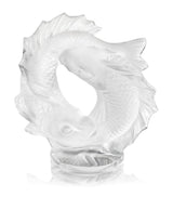 Harrods Lalique Double Fish Sculpture Crystal Decor- Buy online at McGrocer