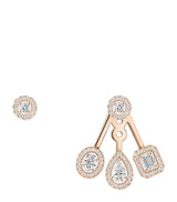 Harrods Messika My Twin Trio Pink Gold and Diamond Earrings (0.59ct)- Buy online at McGrocer
