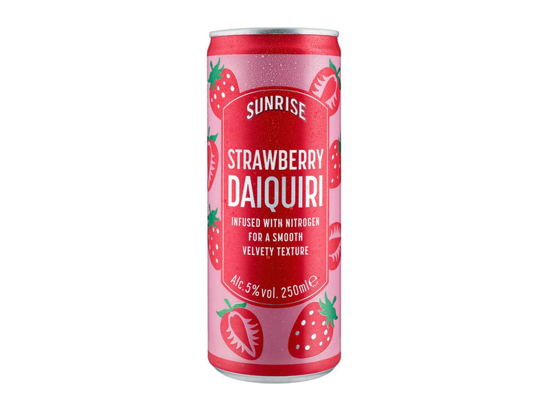 Strawberry daiquiri ready-to-drink can 5% 250ml, imported from the UK