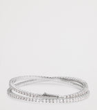 YEPREM Y-Couture white gold diamond crossover bracelet (British brand)