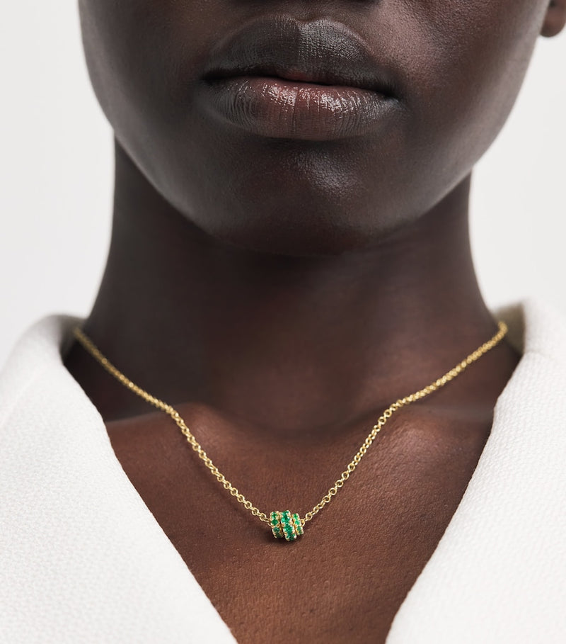 Spinelli Kilcollin Vesta necklace yellow gold emerald - British product
