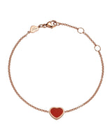 Harrods Chopard My Happy Hearts Rose Gold and Carnelian Bracelet 18cm- Buy online at McGrocer