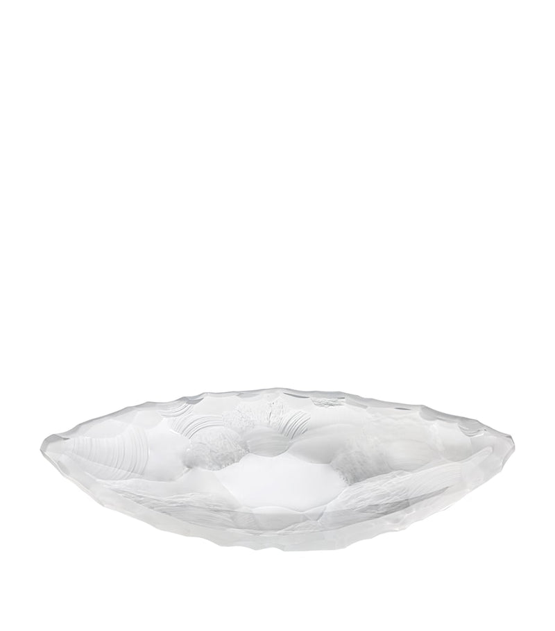 Lalique Silex Medium crystal bowl 46cm, UK version