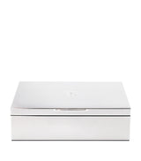 Harrods Large Silver-Plated Watch and Jewellery Storage Box with Multiple Compartments, 25x32x9cm- Buy online at McGrocer