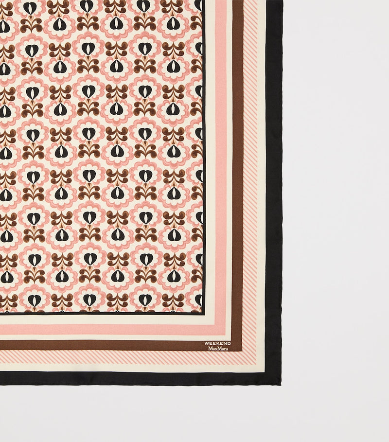 Weekend Max Mara silk geometric print scarf 90x90cm, imported from the UK