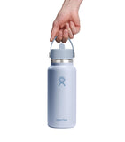 Hydro Flask wide mouth bottle with flex straw cap 946ml, UK version