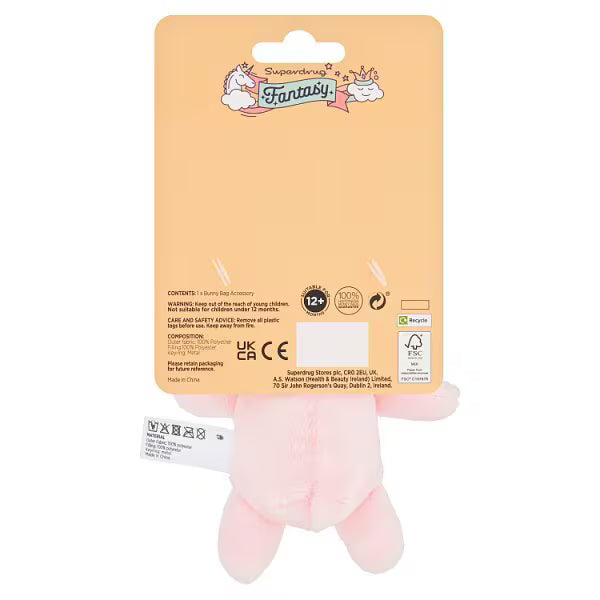 Plush Bunny Keychain Fantasy Design 9cm - British product