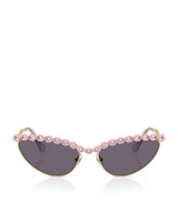 Harrods Swarovski Metal Cat Eye Sunglasses- Buy online at McGrocer