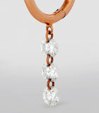 Persée rose gold diamond hoop earring, imported from the UK