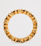 Suzanne Kalan gold diamond black sapphire eternity ring, imported from the UK