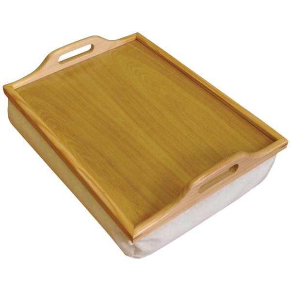 Wooden Lap Tray with Cushion Wooden GOODS Superdrug