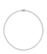 Harrods Harrods White Gold and Diamond Tennis Necklace (9.25ct)- Buy online at McGrocer