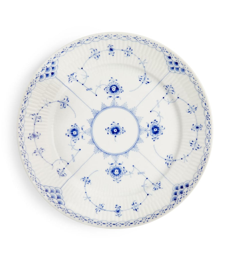 Royal Copenhagen Blue Fluted Half Lace plate 22cm, imported from the UK