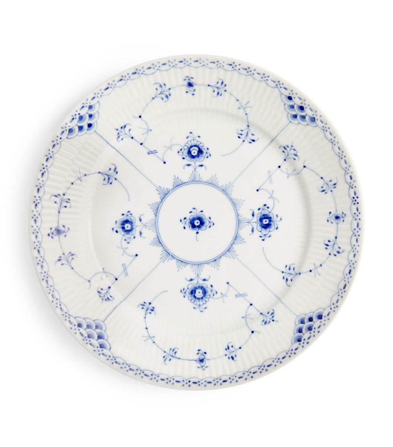 Royal Copenhagen Blue Fluted Half Lace plate 22cm, imported from the UK