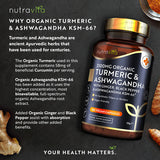 Nutravita turmeric ashwagandha KSM-66 180 capsules, UK version