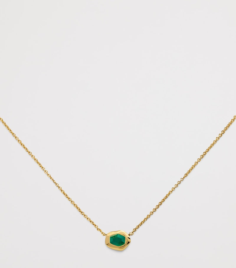 Monica Vinader gold vermeil onyx necklace - British product