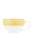 Christofle porcelain teacup and saucer Malmaison Riviera, UK version