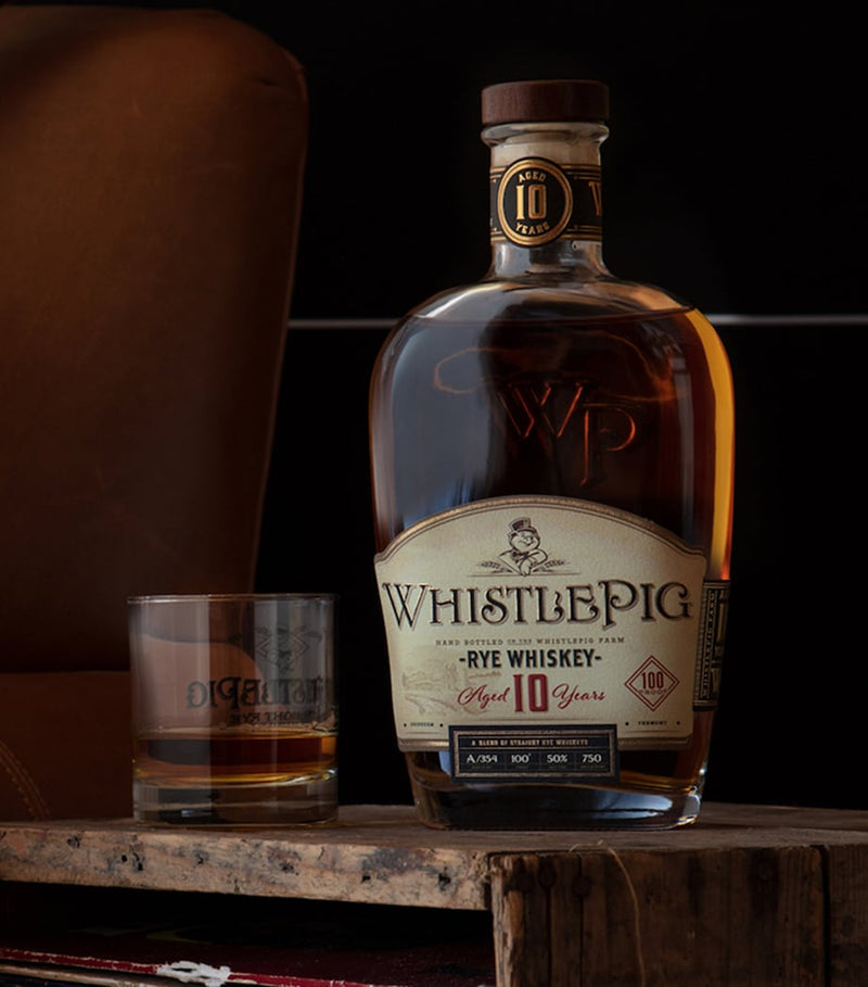 WhistlePig 10-year-old rye whiskey 70cl (British brand)