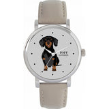 Superdrug Toff London Grey Ladies Black Dachshund Dog Watch 38mm- Buy online at McGrocer