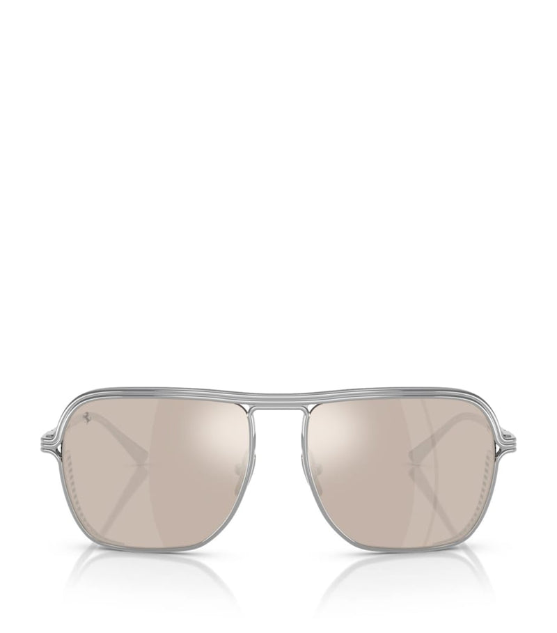 Ferrari titanium sunglasses mirrored lenses (British brand)