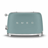محمصة Smeg خضراء غير لامعة لشريحتين (علامة تجارية بريطانية)