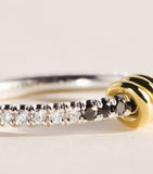 Spinelli Kilcollin Sirius diamond ring in sterling silver and yellow gold - British product