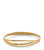 Monica Vinader gold vermeil Nura Wrap bangle, imported from the UK