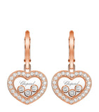 Chopard rose gold diamond earrings Happy Diamonds, imported from the UK