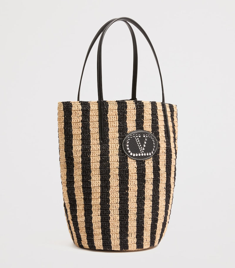 Valentino Garavani straw raffia bucket bag - British product