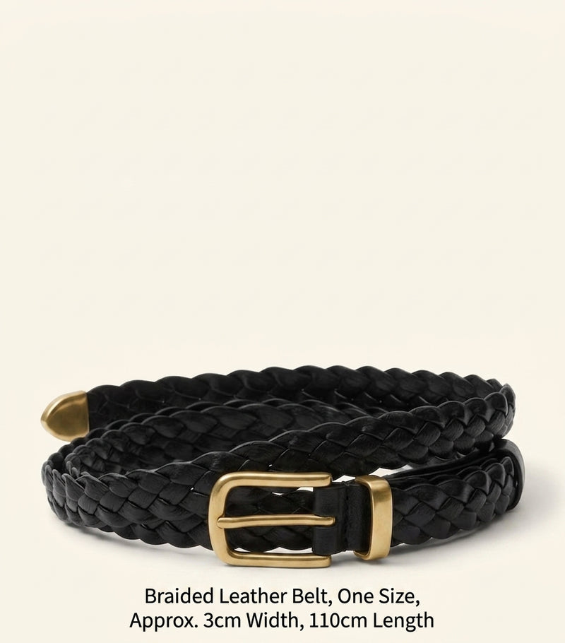 Prada braided leather belt (British brand)