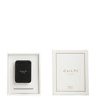 Culti Milano Tessuto car diffuser with cassis leaf, cotton flowers, and musk - British product