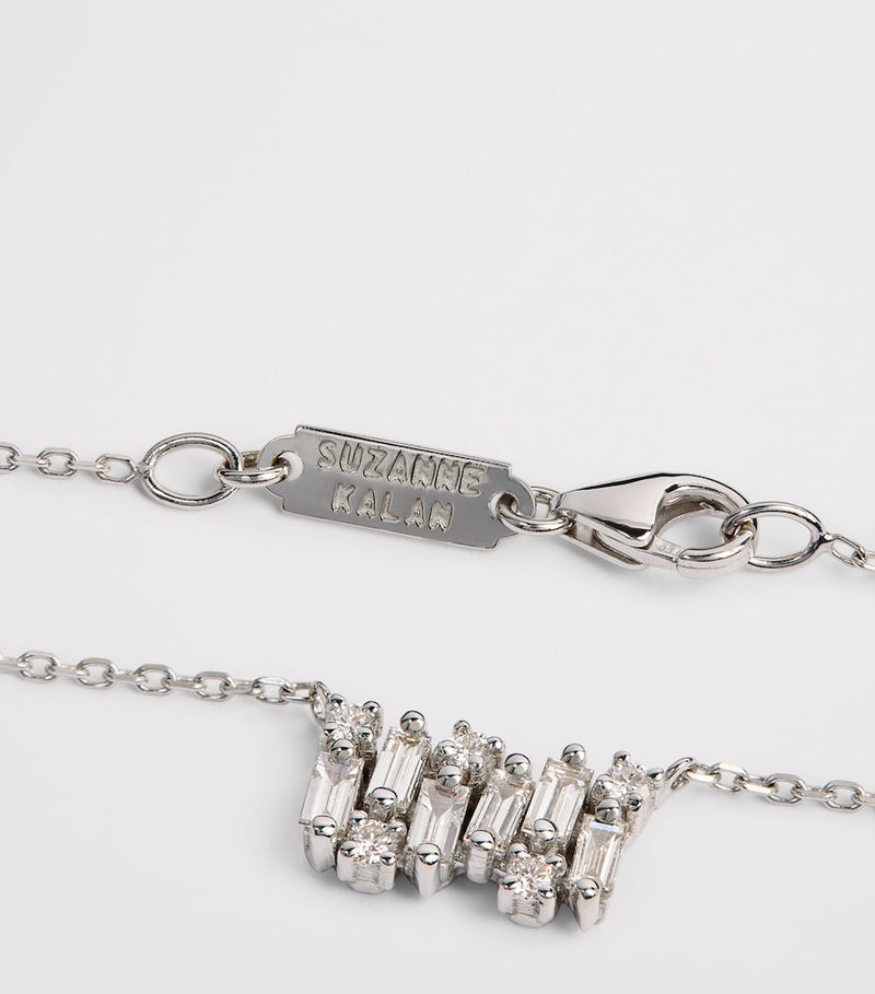 Suzanne Kalan white gold diamond necklace, imported from the UK