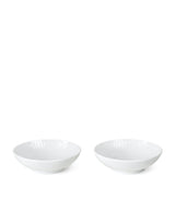 Harrods Royal Copenhagen Set of 2 Fluted Porcelain Bowls (9cm)- Buy online at McGrocer