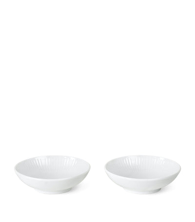 Harrods Royal Copenhagen Set of 2 Fluted Porcelain Bowls (9cm)- Buy online at McGrocer